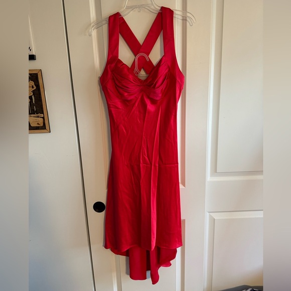 Calvin Klein Dresses & Skirts - Calvin Klein Vibrant Red Satin Dress